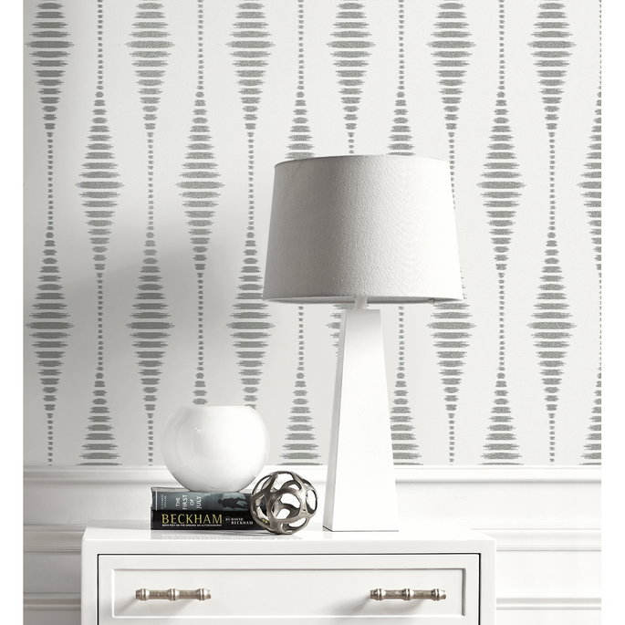 Seabrook Designs Diamond Stripe Pearlescent Wallpaper image 4 of 5