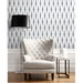 Seabrook Designs Diamond Stripe Celestial Blue &amp; Pearl Wallpaper thumbnail image 3 of 5