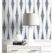 Seabrook Designs Diamond Stripe Celestial Blue &amp; Pearl Wallpaper thumbnail image 4 of 5