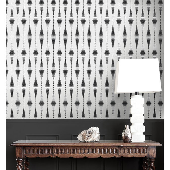 Seabrook Designs Diamond Stripe Nickel &amp; Galaxy Wallpaper image 5 of 5