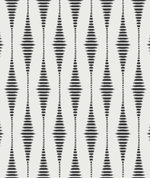 Seabrook Designs Diamond Stripe Black Satin & Pearl Wallpaper