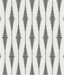 Seabrook Designs Diamond Stripe Black Satin & Pearl Wallpaper
