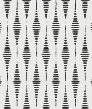 Seabrook Designs Diamond Stripe Black Satin & Pearl Wallpaper