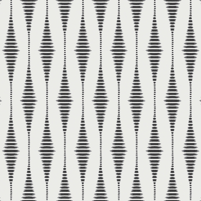 Seabrook Designs Diamond Stripe Black Satin &amp; Pearl Wallpaper image 1 of 5