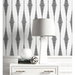 Seabrook Designs Diamond Stripe Black Satin &amp; Pearl Wallpaper thumbnail image 4 of 5