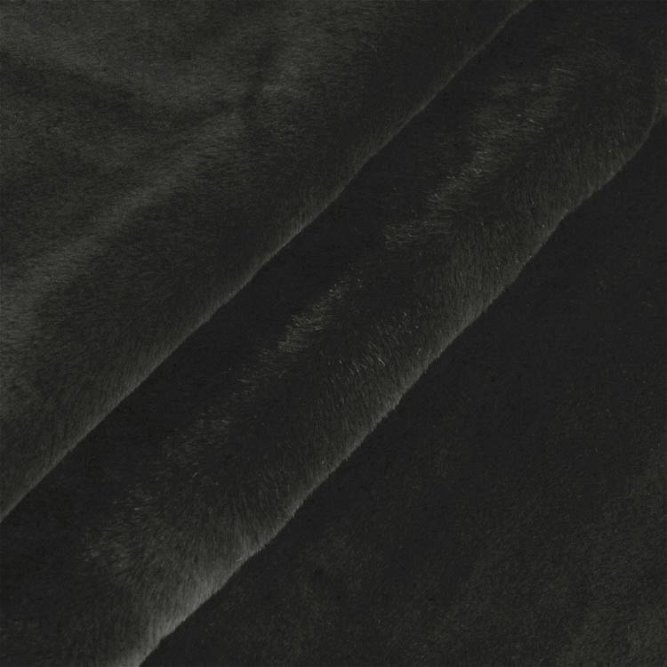 Black Beaver Faux Fur Fabric