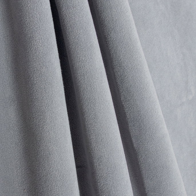 Morgan Fabrics Bella Velvet Cement Gray Fabric image 2 of 2