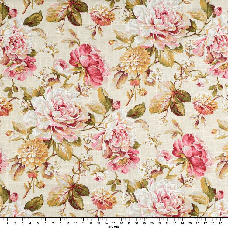 Covington Belle Fleur Tea Rose Fabric | OnlineFabricStore