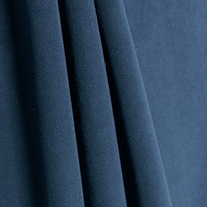 Morgan Fabrics Bella Velvet Midnight Blue Fabric image 2 of 2