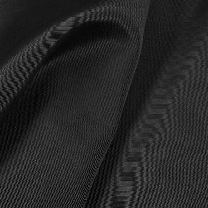 Jet Black Bengaline Faille Fabric