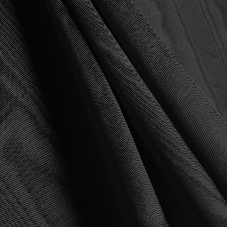Black Bengaline Moire Fabric | OnlineFabricStore