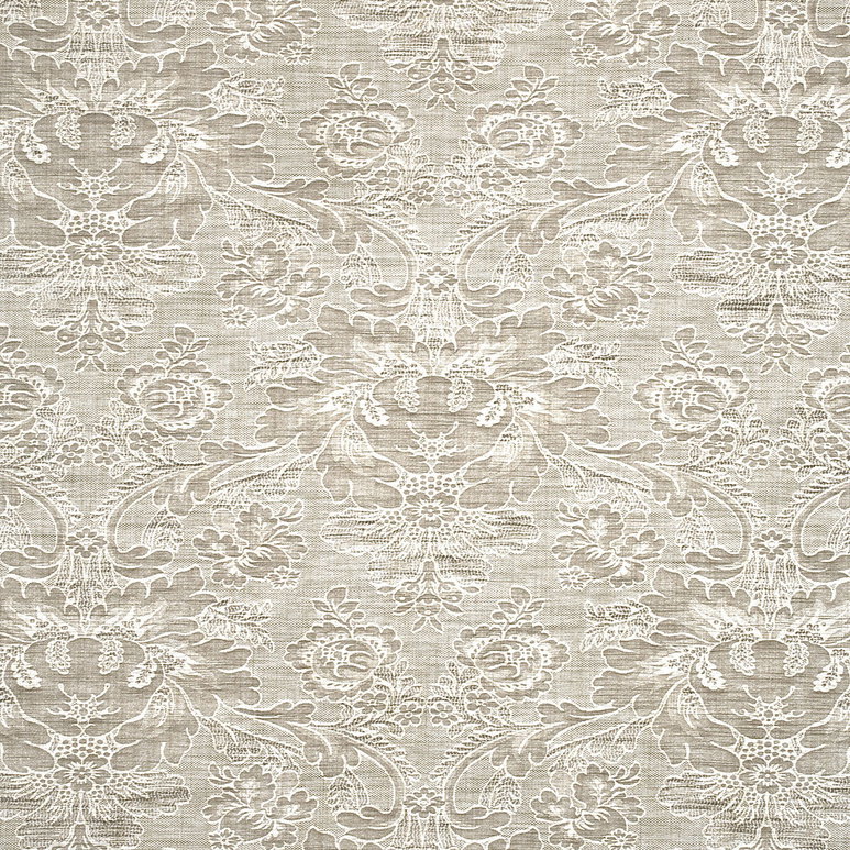 GP &amp; J Baker Hartbury Damask Ivory Fabric