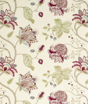 GP & J Baker Devereux Tea Rose/Claret Fabric