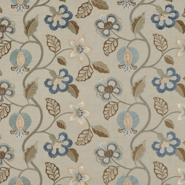 GP &amp; J Baker Elvaston Indigo Fabric