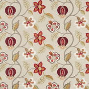 GP & J Baker Elvaston Red/Ivory Fabric