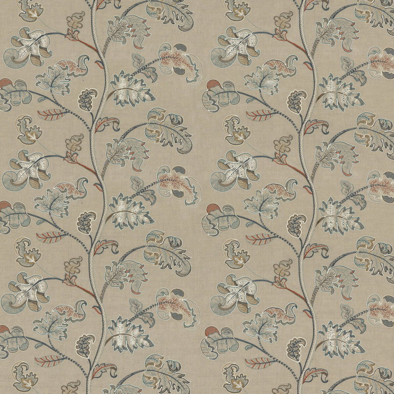GP &amp; J Baker Alderwood Teal Fabric