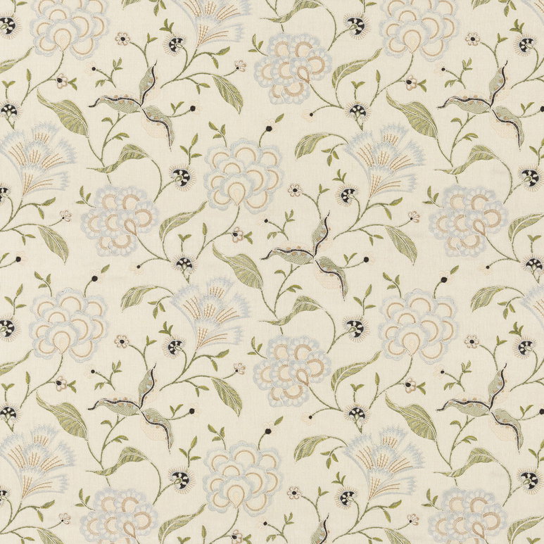 GP &amp; J Baker Lamorna Embroidery Linen Fabric