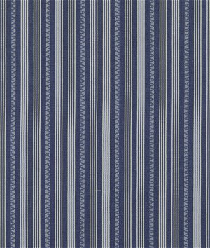 GP & J Baker Kilim Stripe Blue Fabric