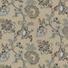 GP & J Baker Burford Embroidery Blue Fabric
