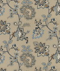 GP & J Baker Burford Embroidery Blue Fabric