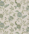 GP & J Baker Sudbury Teal Fabric