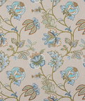 GP & J Baker Agra Teal Fabric