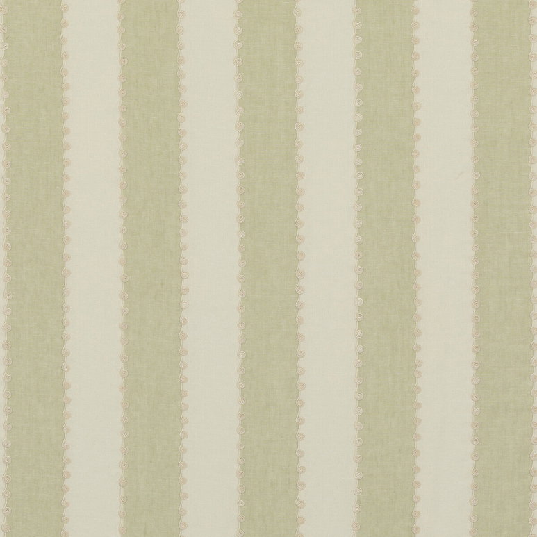 GP &amp; J Baker Ashmore Stripe Green Fabric
