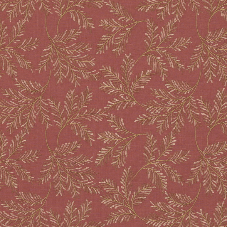 GP &amp; J Baker Chelsea Fern Red Fabric