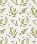 GP & J Baker Ferns Embroidery Green Fabric