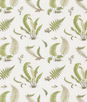 GP & J Baker Ferns Embroidery Green Fabric