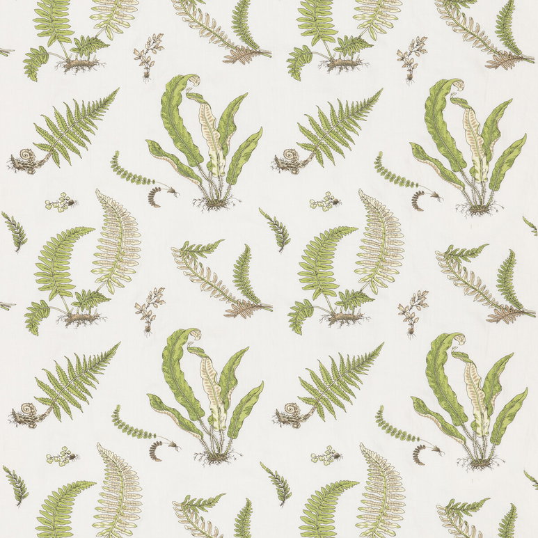 GP &amp; J Baker Ferns Embroidery Green Fabric