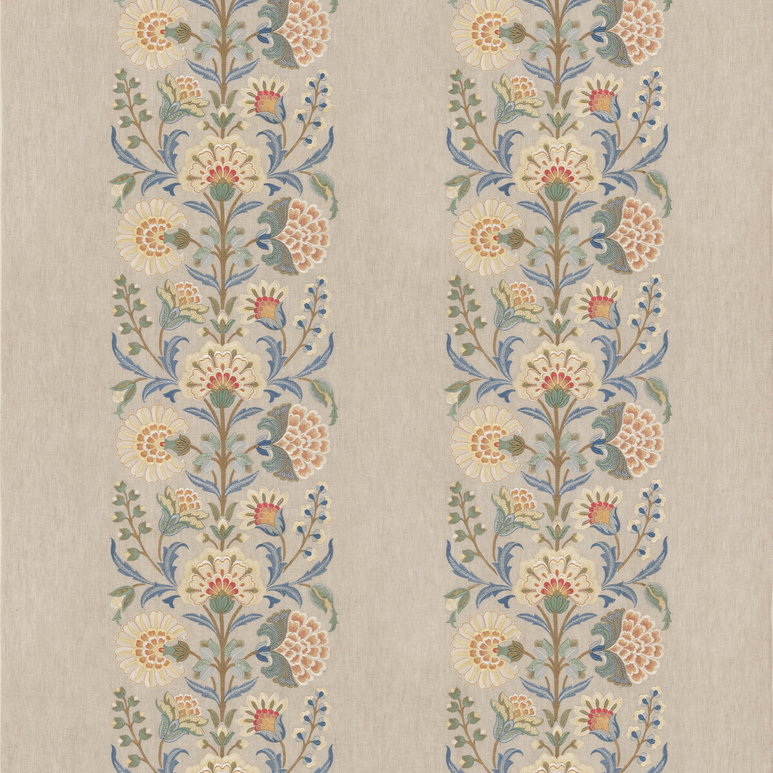 GP &amp; J Baker Annesley Blue Fabric