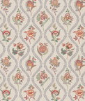 GP & J Baker Burford Embroidery Blue/Red Fabric
