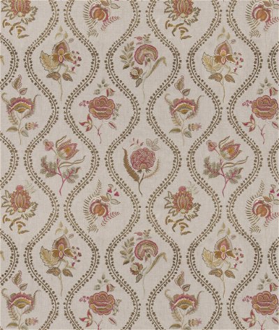 GP & J Baker Burford Embroidery Red/Bronze Fabric