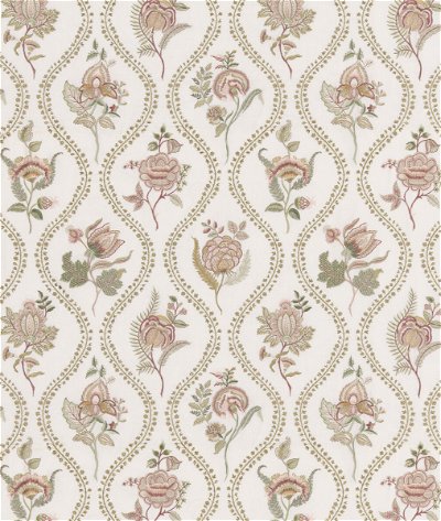 GP & J Baker Burford Embroidery Rose/Cream Fabric