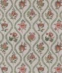 GP & J Baker Burford Embroidery Emerald/Red Fabric