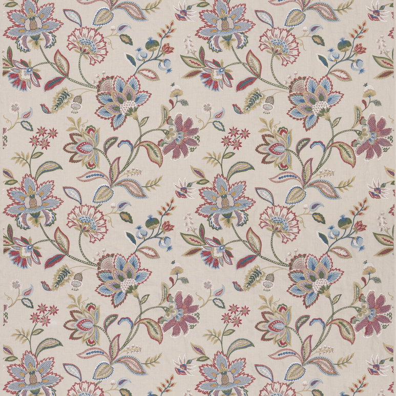GP &amp; J Baker Langley Red/Blue Fabric