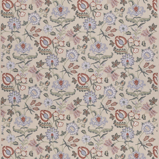 GP &amp; J Baker Snowhill Green/Russet Fabric