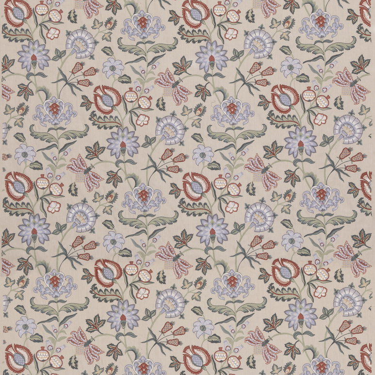 GP &amp; J Baker Snowhill Green/Russet Fabric