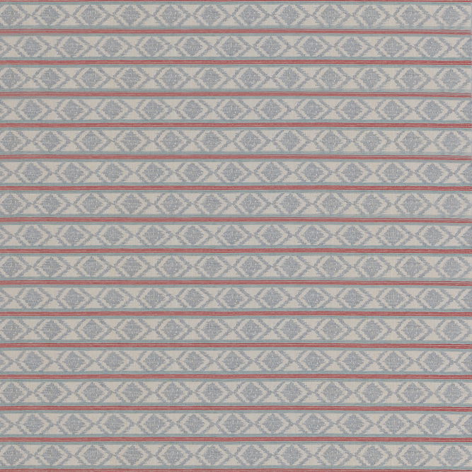 GP &amp; J Baker Burford Stripe Red/Blue Fabric