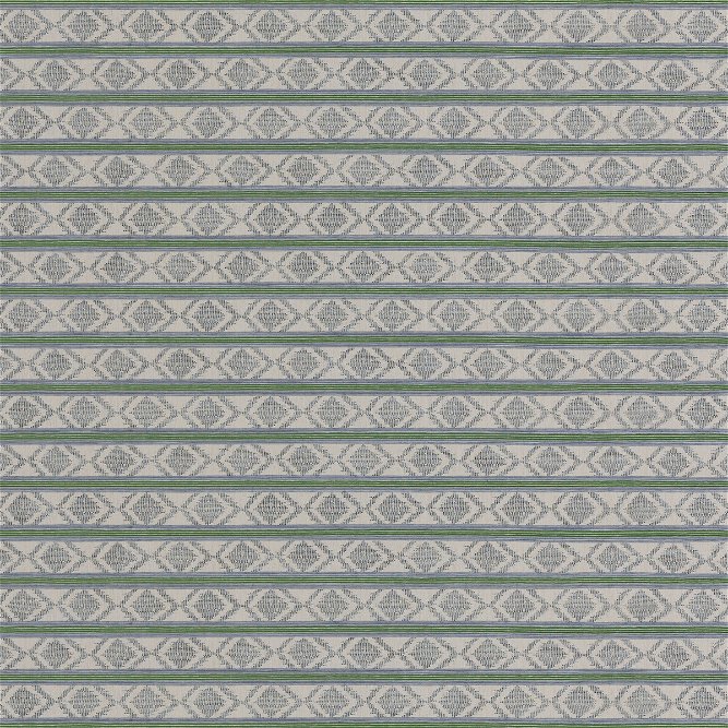 GP &amp; J Baker Burford Stripe Blue/Green Fabric