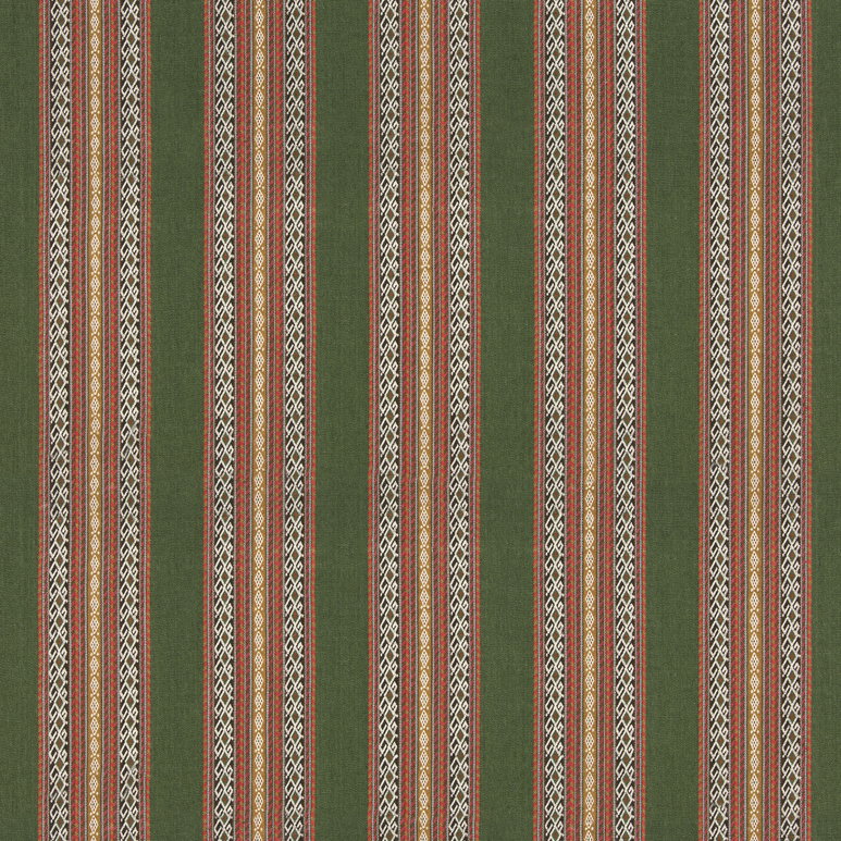 GP &amp; J Baker Worlds Apart Green/Coral Fabric