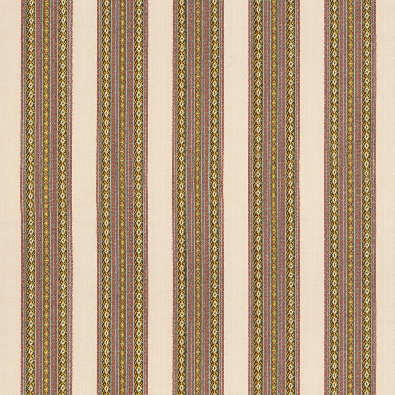 GP &amp; J Baker Worlds Apart Aqua/Ochre Fabric