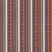 GP & J Baker Runaway Coral/Indigo Fabric