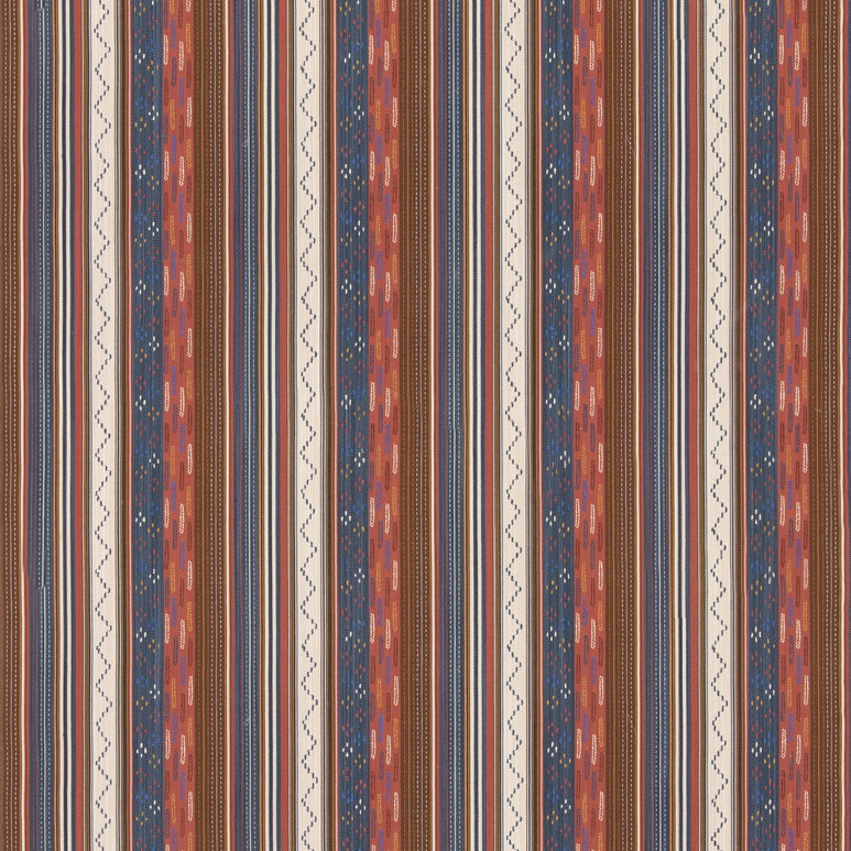 GP &amp; J Baker Runaway Coral/Indigo Fabric