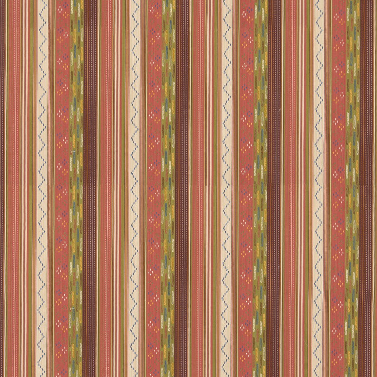 GP &amp; J Baker Runaway Coral/Green Fabric