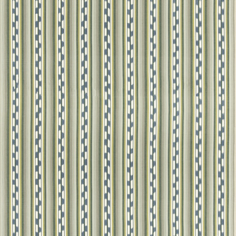 GP &amp; J Baker Halki Stripe Emerald/Blue Fabric