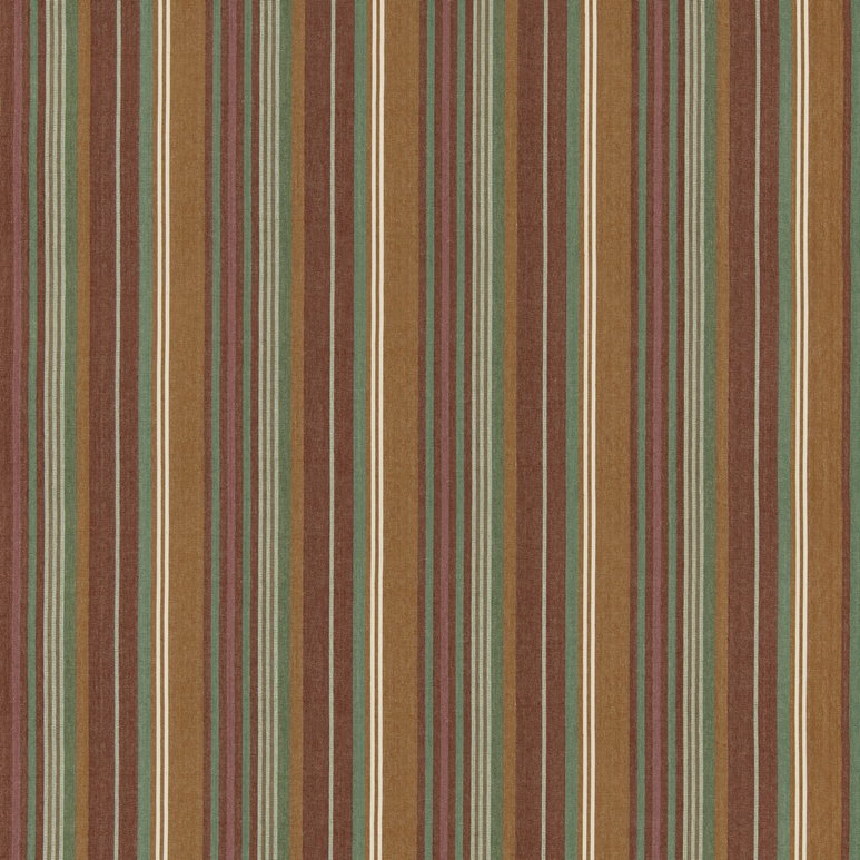 GP &amp; J Baker Petra Stripe Red/Green Fabric