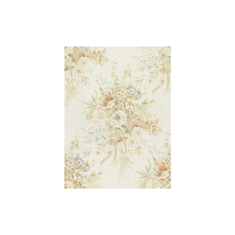 Lee Jofa Sherbourne II Peach/Aqua Fabric