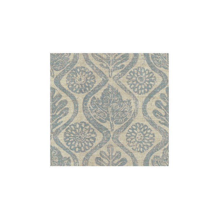 Lee Jofa Oakleaves Blue/Oatmeal Fabric